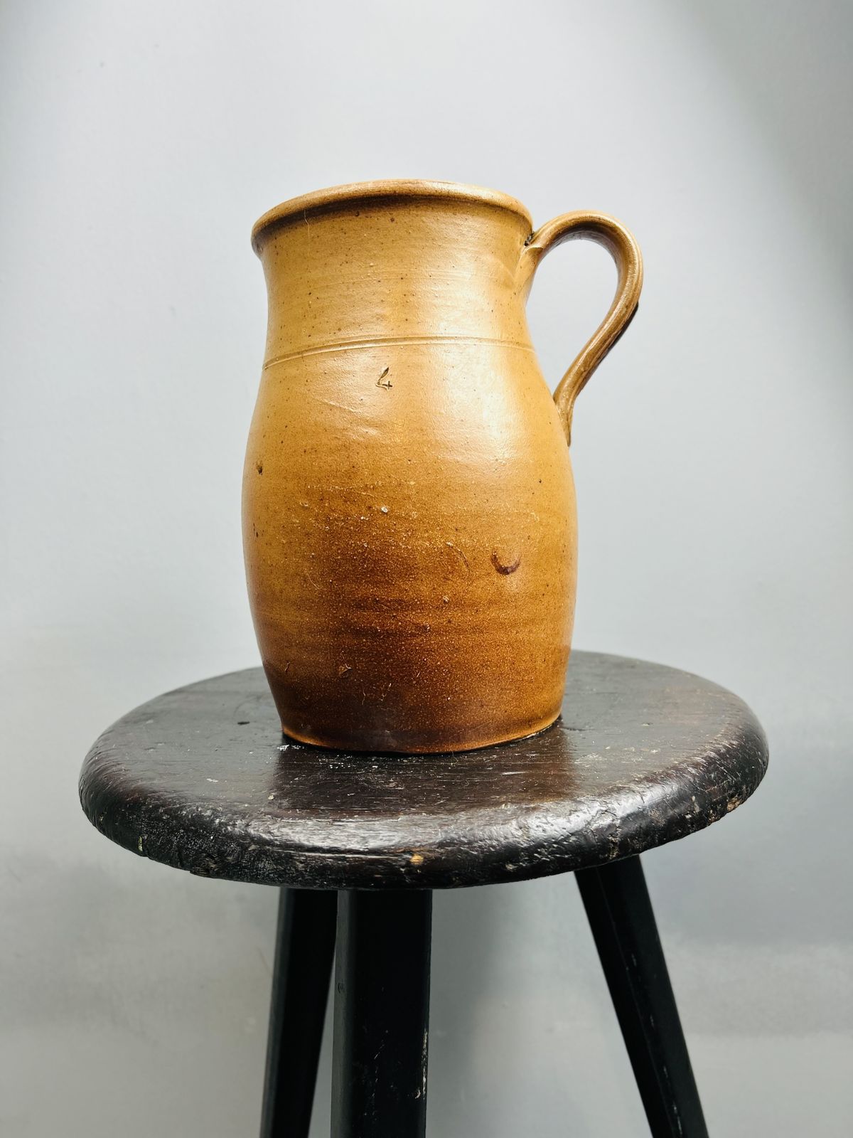 photo for sale Antique French 19th Century Glazed Jug/ Vase/ Confit Pot.