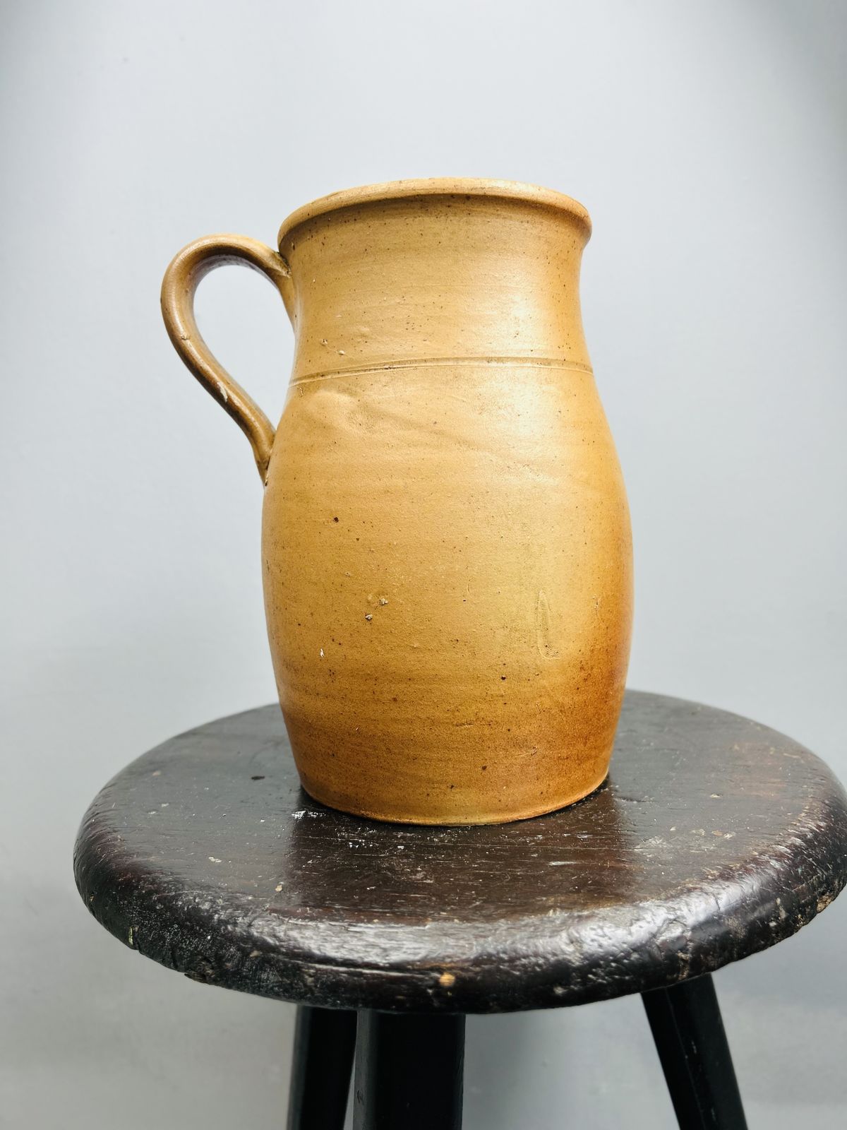 photo vintage Antique French 19th Century Glazed Jug/ Vase/ Confit Pot.