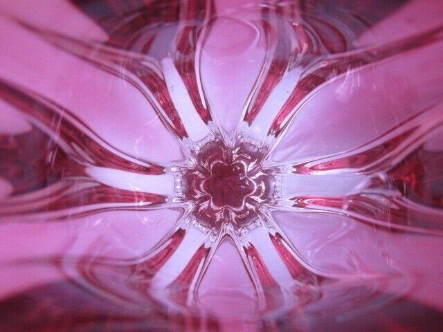 Czech Art Glass Vase Josef Hospodka Chribska Pink 1960 Rare Large And Heavy photo vintage