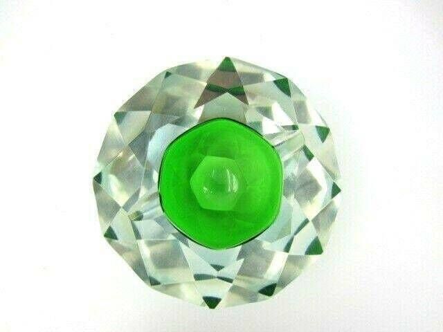 Mandruzzato Geometric Murano Facet Cut Green Blue Sommerso Bowl photo furniture