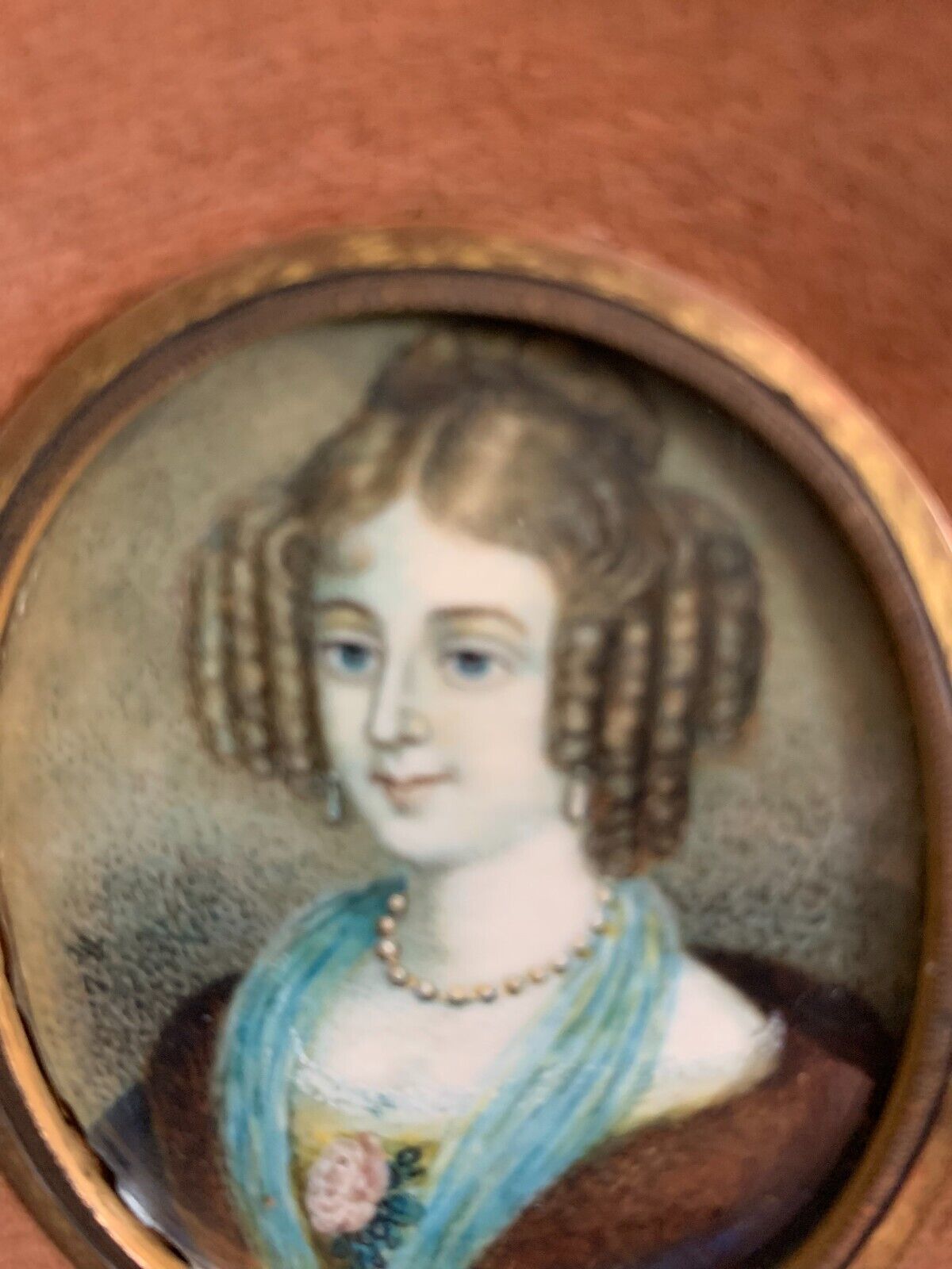 Miniature Portrait Of A Young 20th Century Woman photo for sale