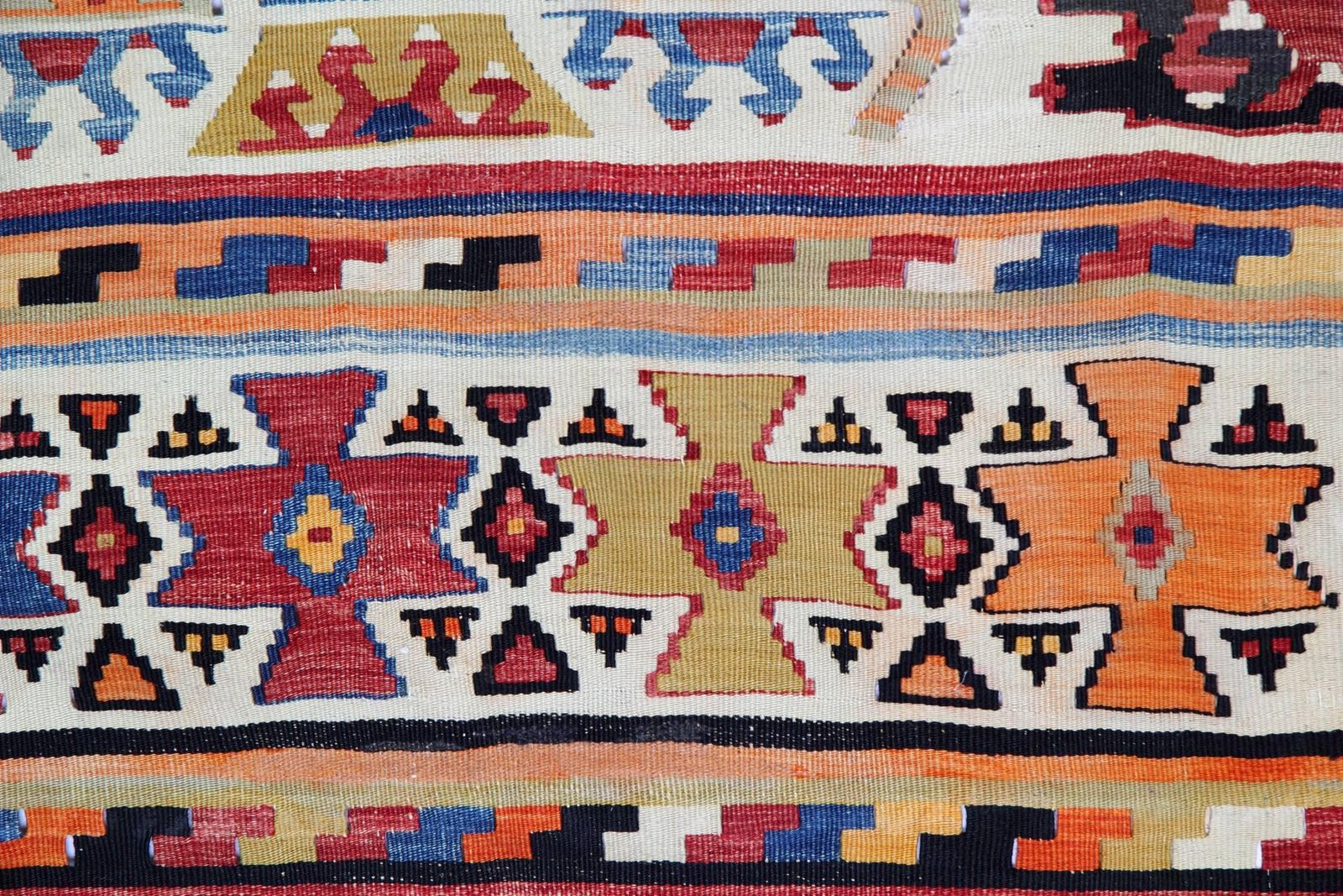 Antique Rug, Hand Made Carpet Oriental Rug, Turkish Kilim Rugs For Sale photo for sale