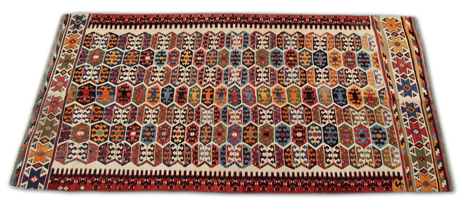 Antique Rug, Hand Made Carpet Oriental Rug, Turkish Kilim Rugs For Sale photo Textiles
