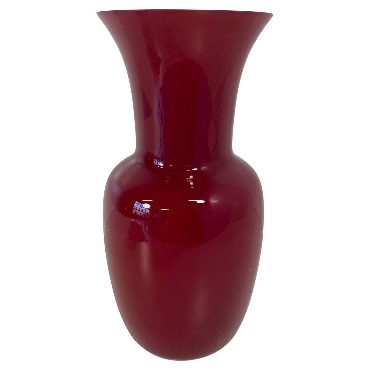 Italian Red And White Murano Glass Vase By Venini photo buy