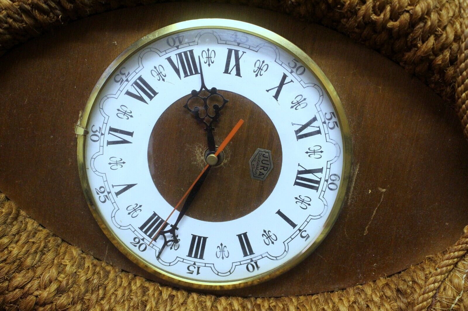 Rustic French Antique Rope Horse Collar Wall Clock  Working  Romans Number photo vinterior