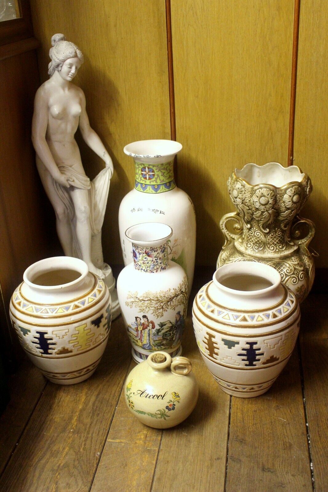 French Pottery Ceramic Alcool Pot For Water, Alcoholic Drinks 1940 photo vintage