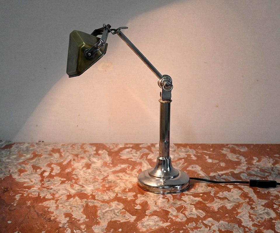 Metal Desk Lamp, After The Pirouett' Model, Art Deco, 1930 photo furniture