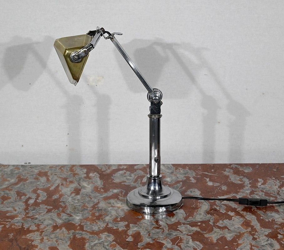 Metal Desk Lamp, After The Pirouett' Model, Art Deco, 1930 photo 854.9