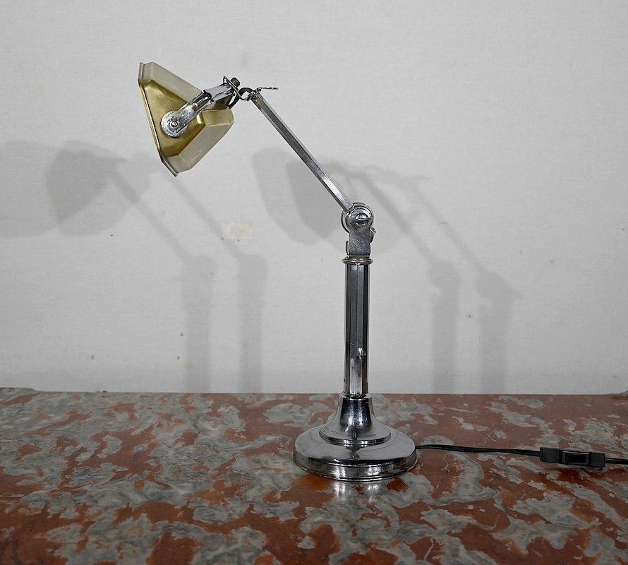 Metal Desk Lamp, After The Pirouett' Model, Art Deco, 1930 photo buy