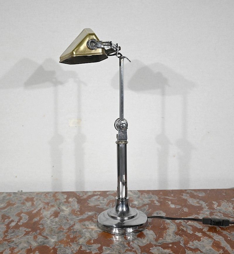 photo for sale Metal Desk Lamp, After The Pirouett' Model, Art Deco, 1930