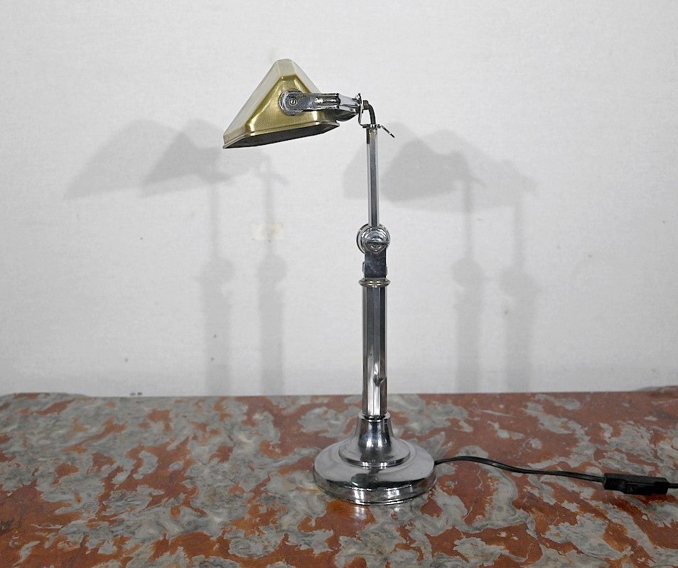 Lighting Metal Desk Lamp, After The Pirouett' Model, Art Deco, 1930 photo