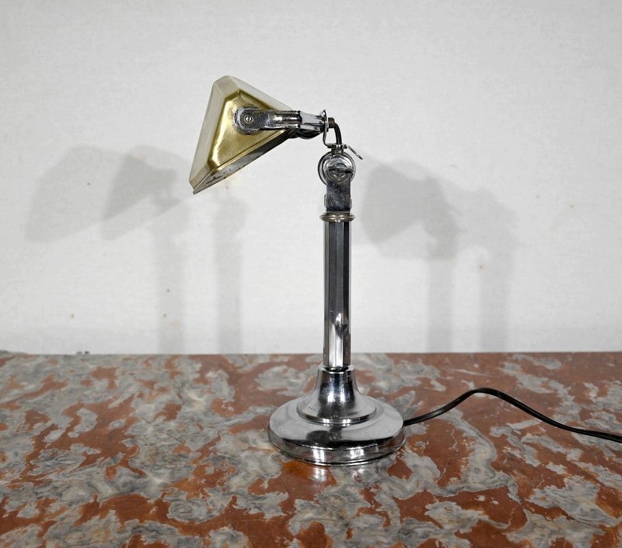854.9 Metal Desk Lamp, After The Pirouett' Model, Art Deco, 1930 photo