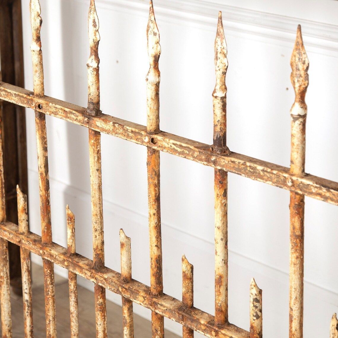 Fabulous Antique Early 20th Century French Wrought Iron And Wood Console Table photo vinterior