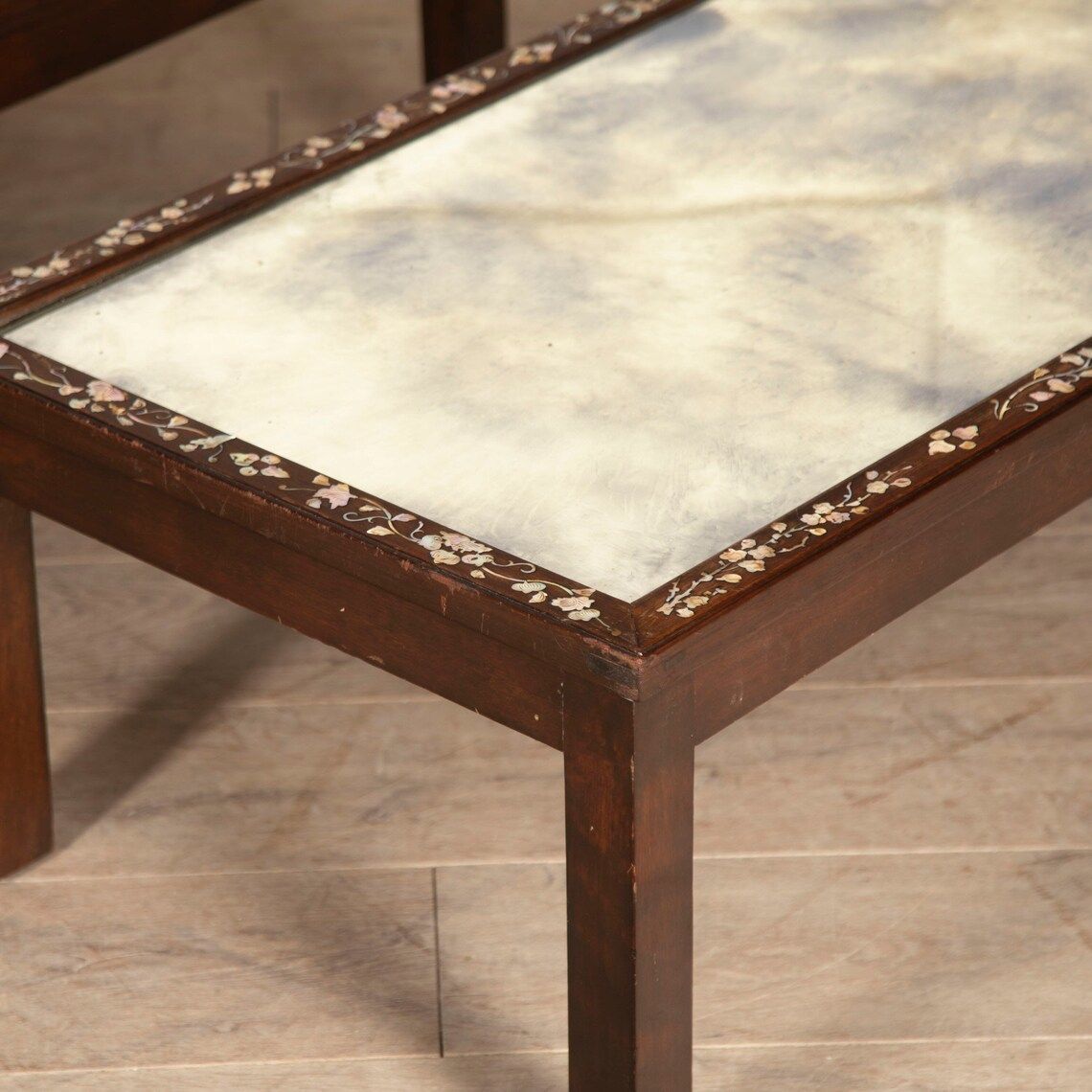 Fabulous 20th Century Chinese Mirrored Coffee Tables  (Two Available Sold Separately) photo for sale