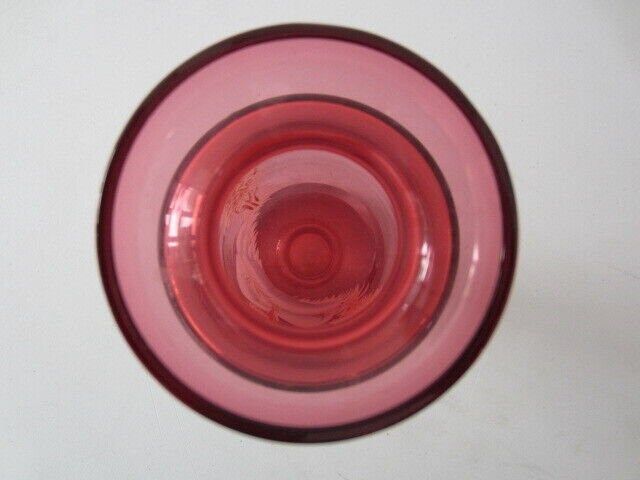 Mary Gregory Enamel Painted Cranberry Urn Shaped Art Glass Vase. photo 253.0