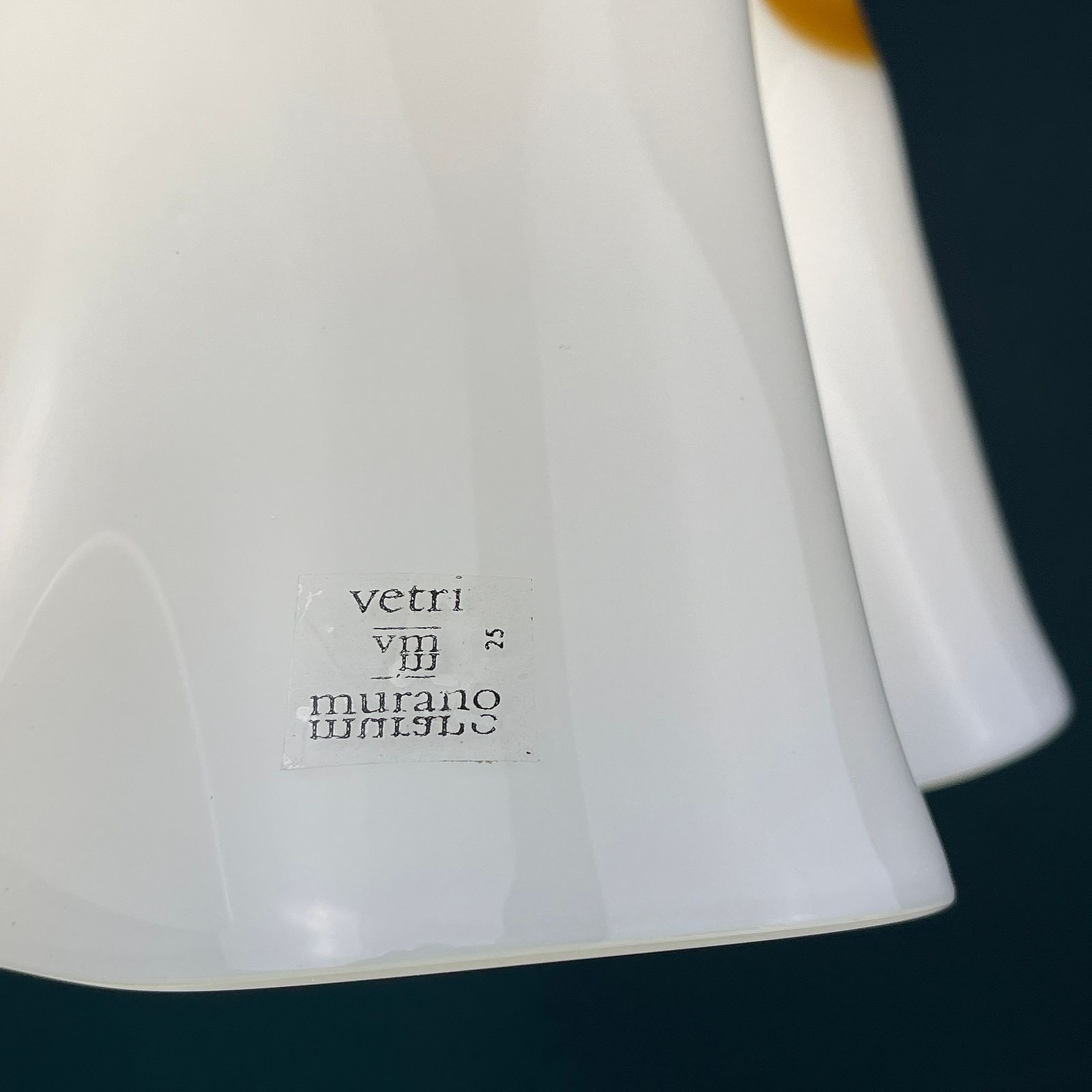 Vintage Murano Glass Pendant Lamp Fazzoletto Vetri Murano Italy 1970s photo Lighting