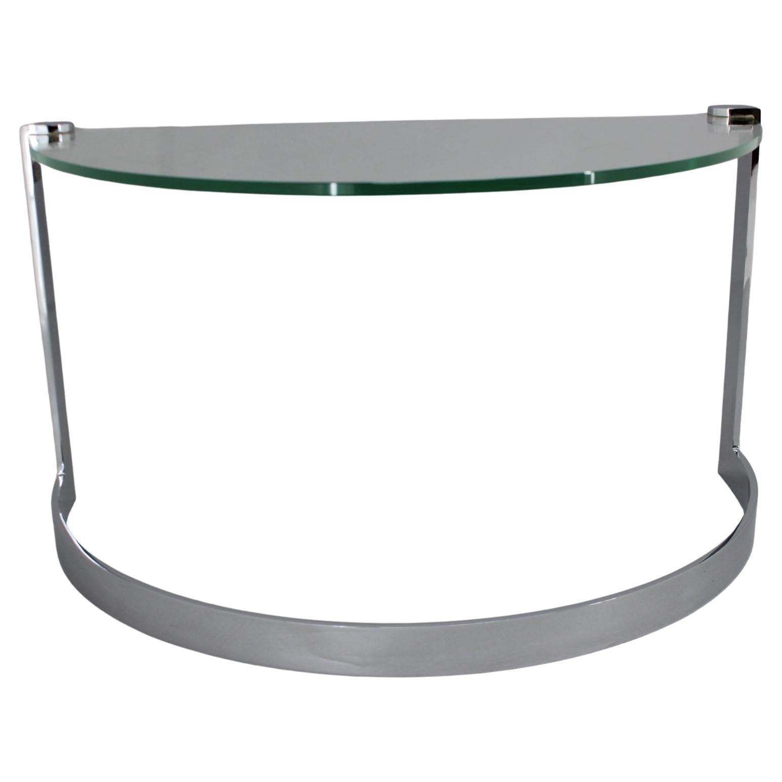 1980s Steel And Glass Side Table By Friedrich Moller For Ronald Schmitt Tische