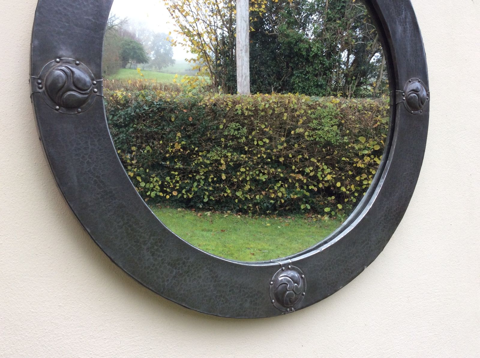 Liberty Of London Arts & Crafts Pewter Mirror C1900 photo for sale