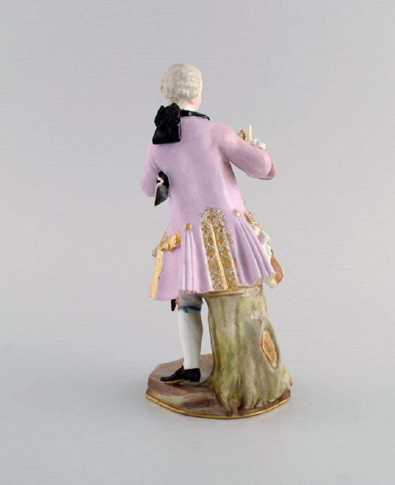 Antique Meissen Porcelain Figure, Noble Gentleman With Gold Watch photo for sale