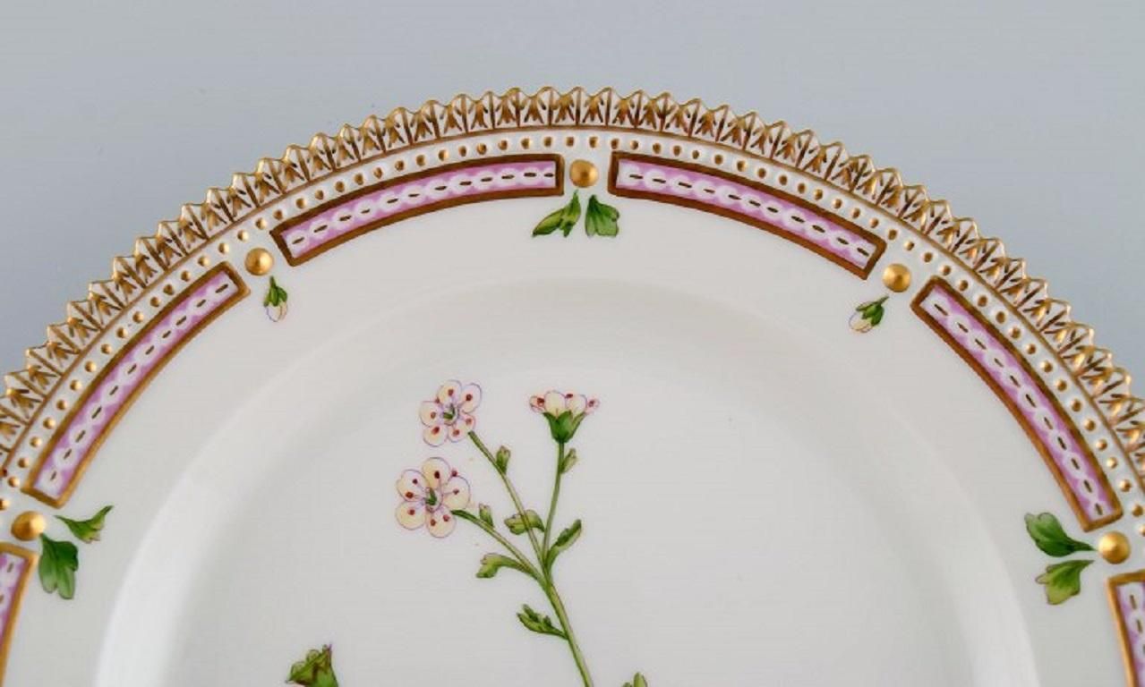 Royal Copenhagen Flora Danica Salad Plate In Hand Painted Porcelain With Flowers photo for sale