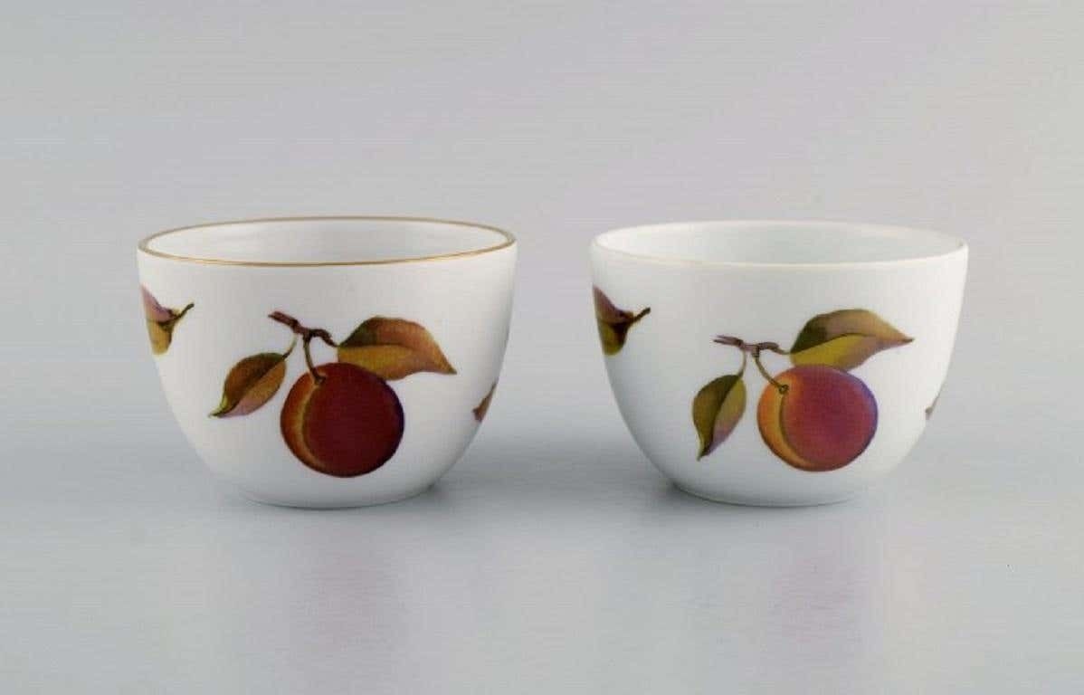 Royal Worcester, England, Six Pieces Of Evesham Porcelain Decorated With Fruits photo furniture