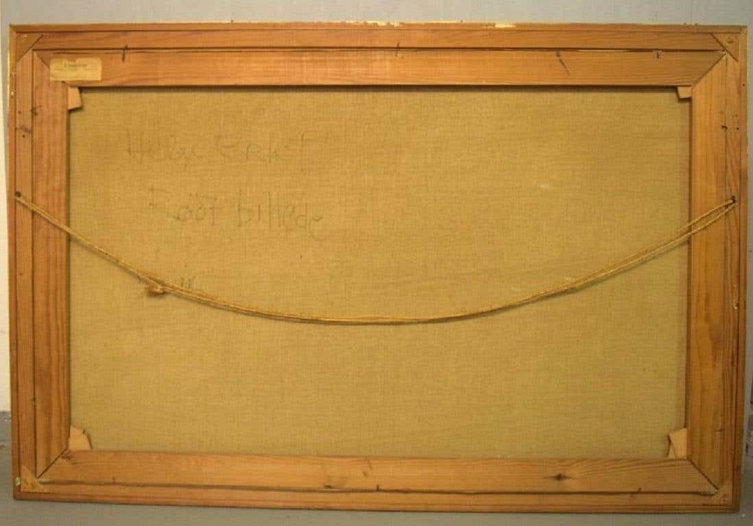 Helge Ernst '1916 1991', Oil On Canvas, Abstract Composition, 1970s photo vintage