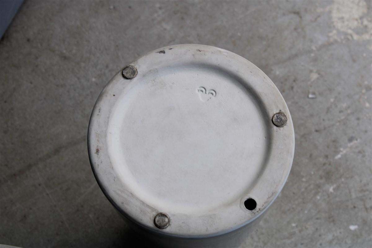 Angelo Mangiarotti White Porcelain Plant Holder For Brambrilla Brothers 1960s photo vintage