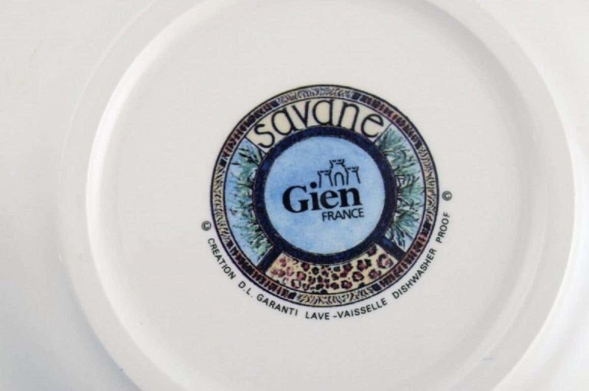 Gien, France, Two Savane Porcelain Plates With Hand Painted Zebras photo 298.0