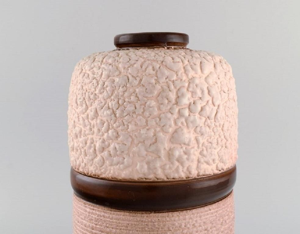 Louis Dage, French Ceramist, Large Art Deco Vase In Glazed Ceramics photo Home Decor