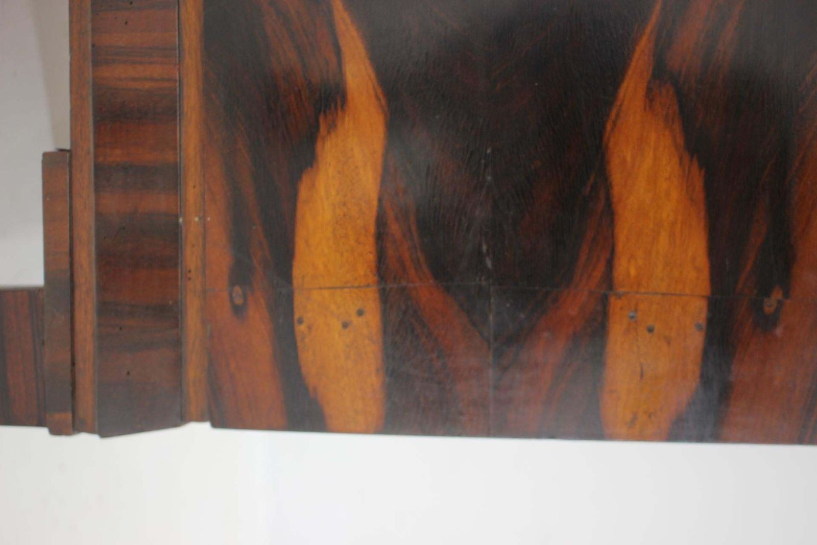 Furniture 1930s Art Deco Palisander And Glass Cabinet , Czechoslovakia photo