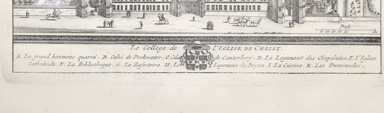 Pieter Van Der Aa (1659 1733), After David Loggan (1634–1692) Christ Church, Oxford (1727) photo furniture