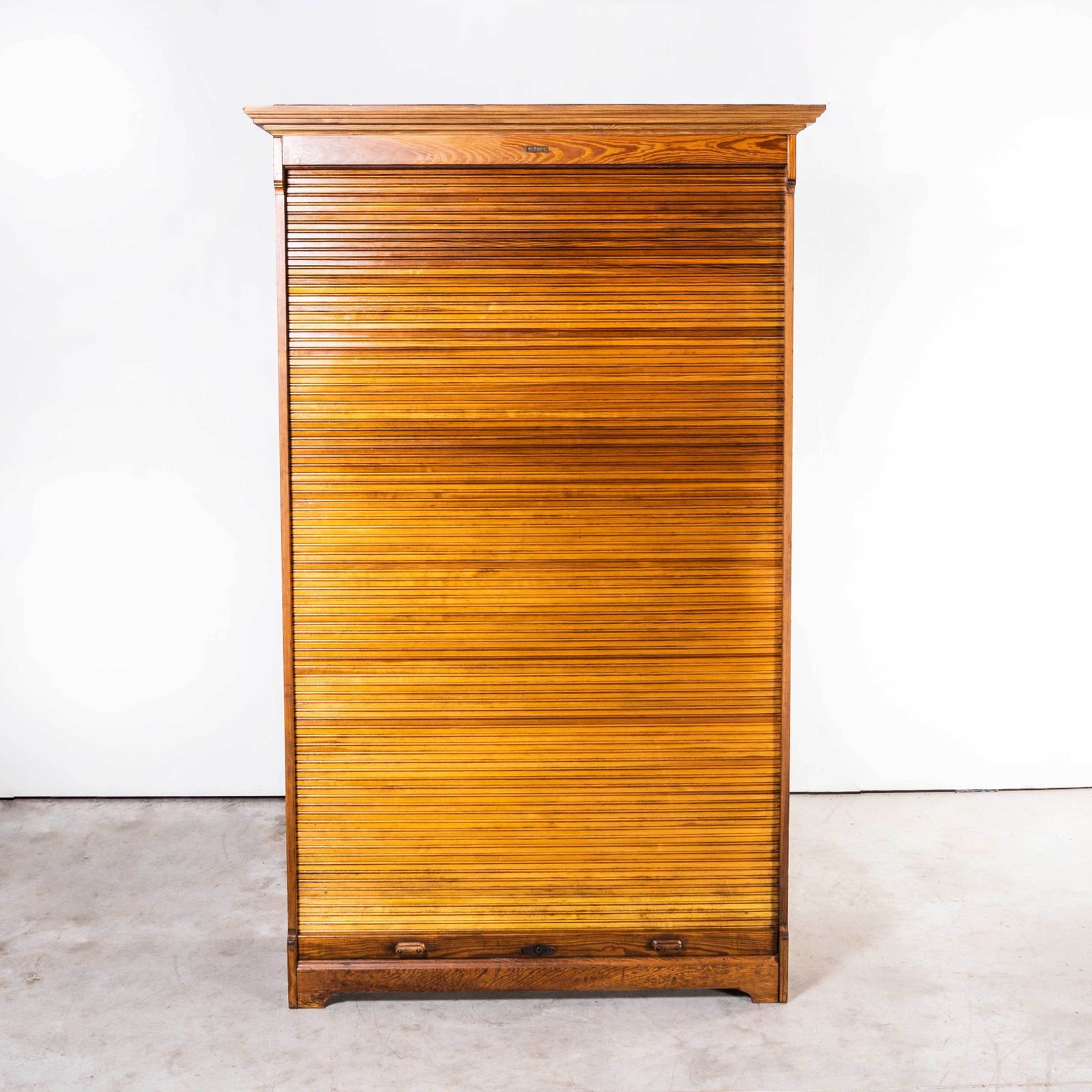 1940’s Stolzenberg Tambour Front Cabinet – Twenty Four Klappets photo for sale
