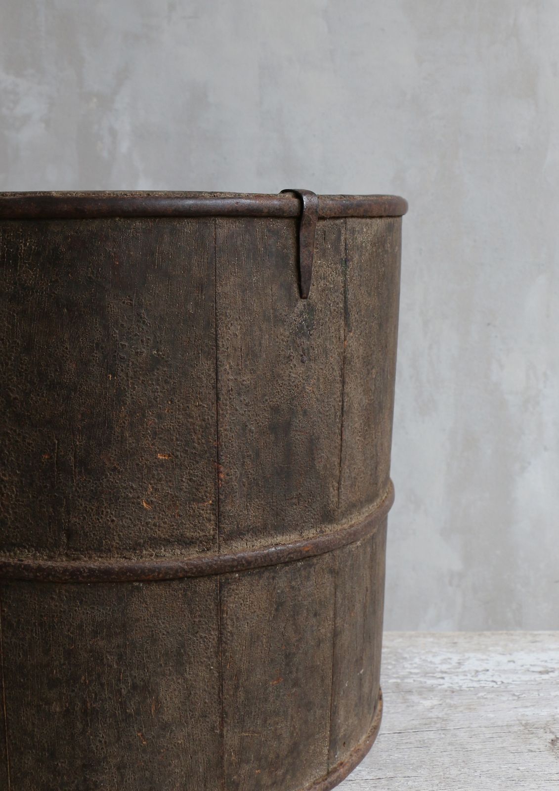 Vintage Wooden Plant Pot photo for sale