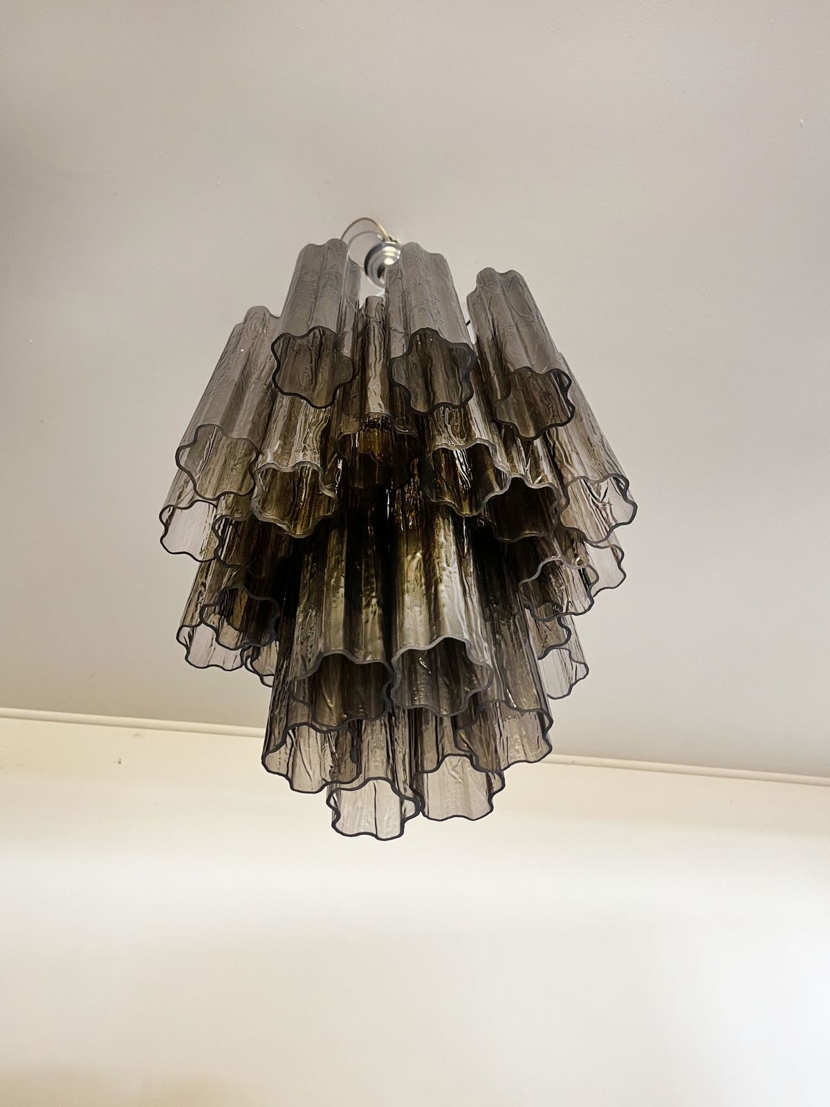 Fantastic Murano Smoked Glass Tube Chandelier photo 700.0