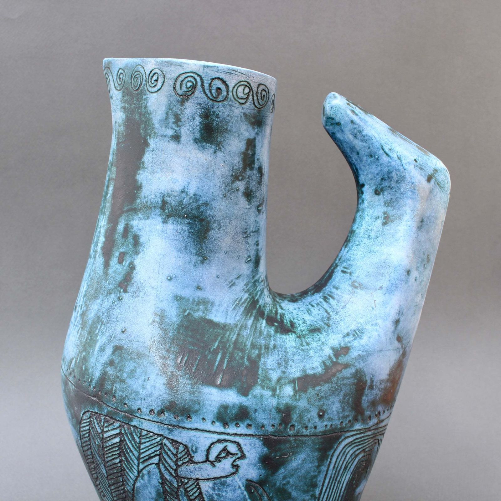 4000.0 Mid Century French Decorative Pitcher / Vase By Jacques Blin (Circa 1950s) photo