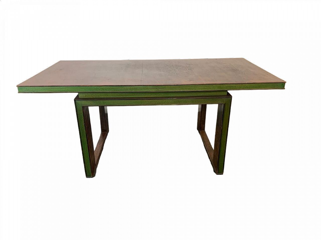 Table In Art Deco Style In Rosewood And Green Maple, 1940s
