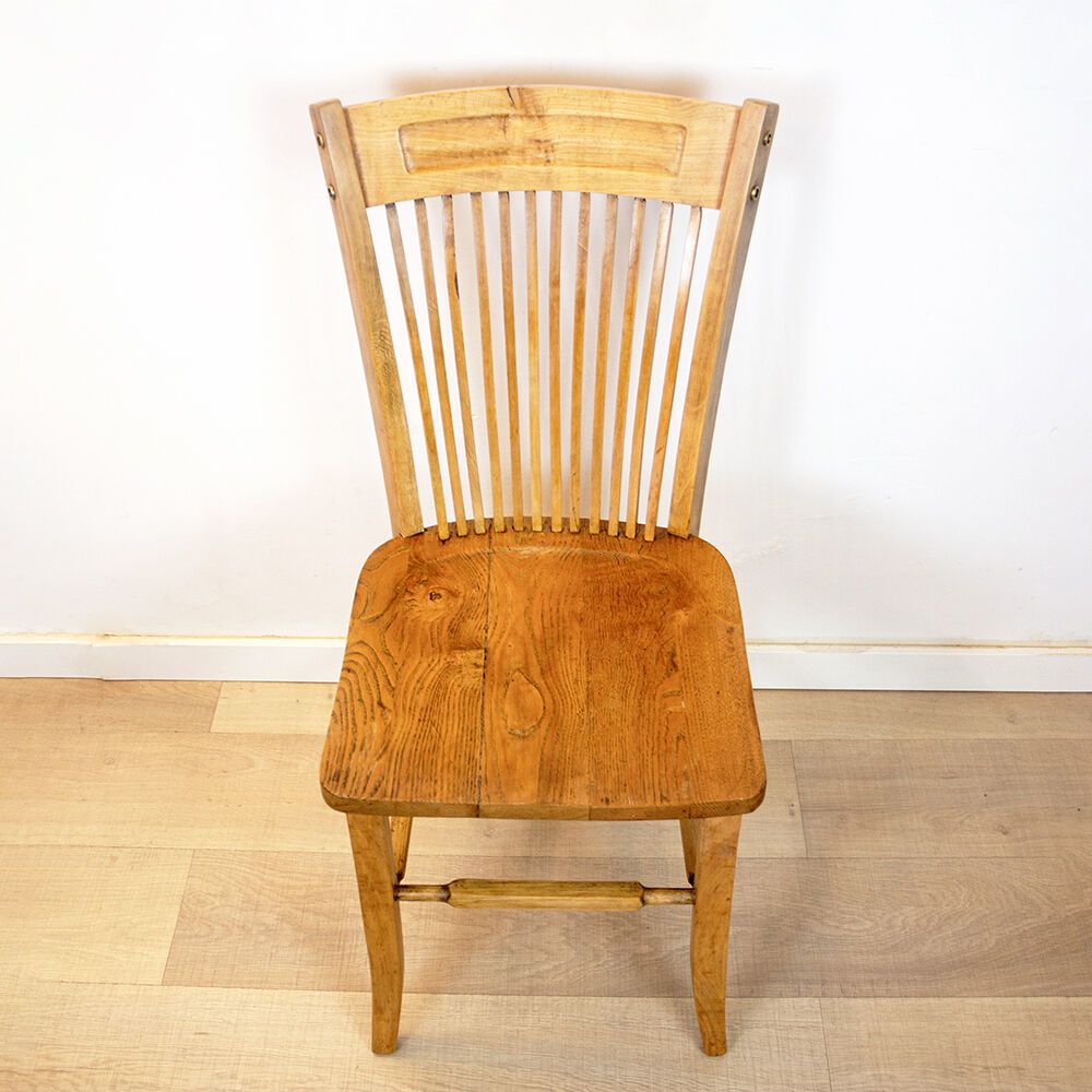 Vintage Oak Desk Chair, Spain, 1940s photo vintage