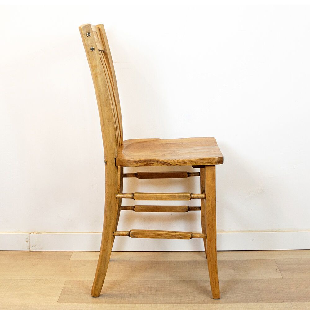 Vintage Oak Desk Chair, Spain, 1940s photo Furniture