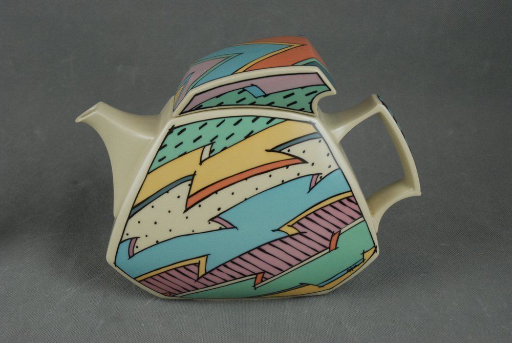 German Flash Tea Set By Dorothy Hafner For Rosenthal, 1980s, Set Of 7 photo for sale