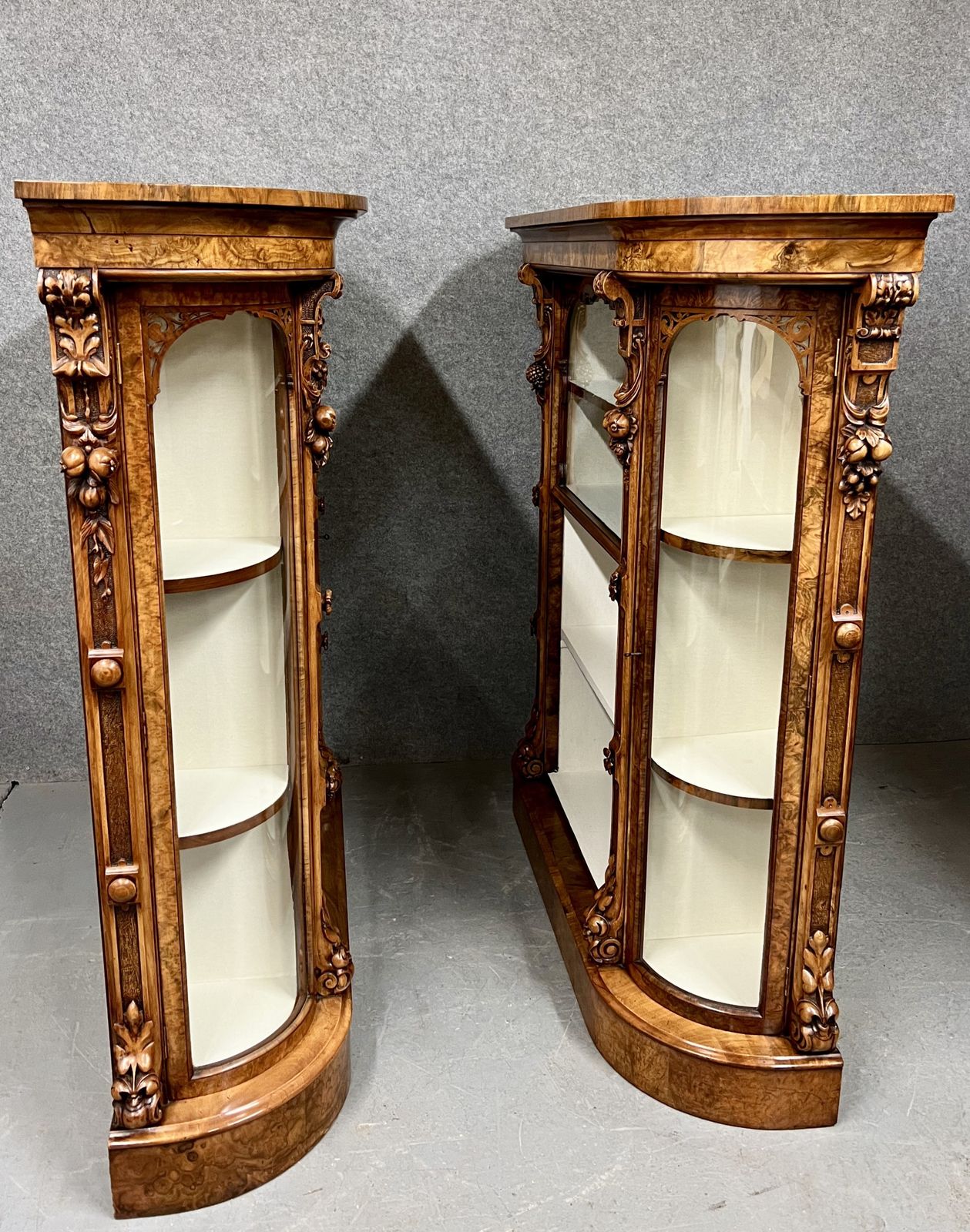 Pair Of Exhibition Quality Burr Walnut Cabinets photo 7150.0