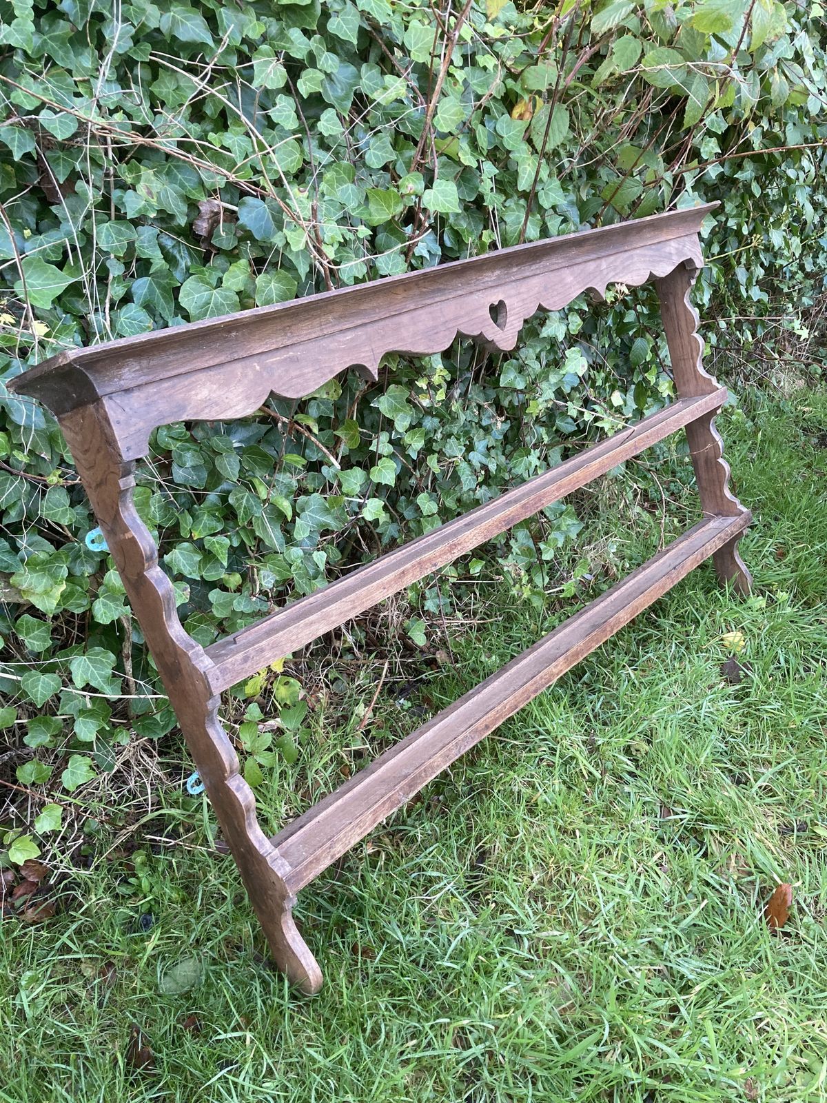Rustic Victorian Oak Plate Rack photo Furniture