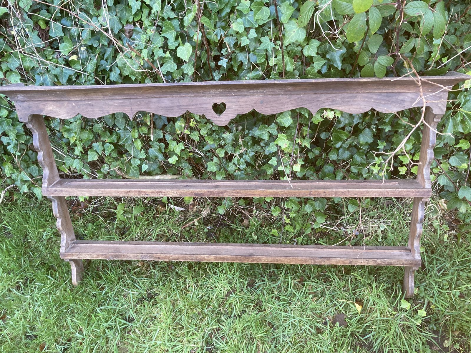Rustic Victorian Oak Plate Rack