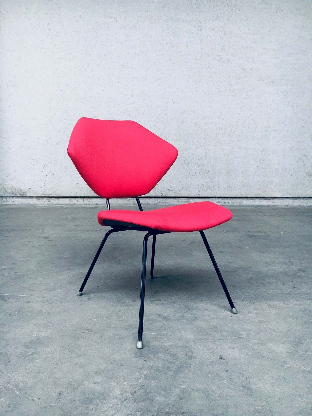 photo vinterior Midcentury Modern Design Low Side Chair Set Italy 1950s