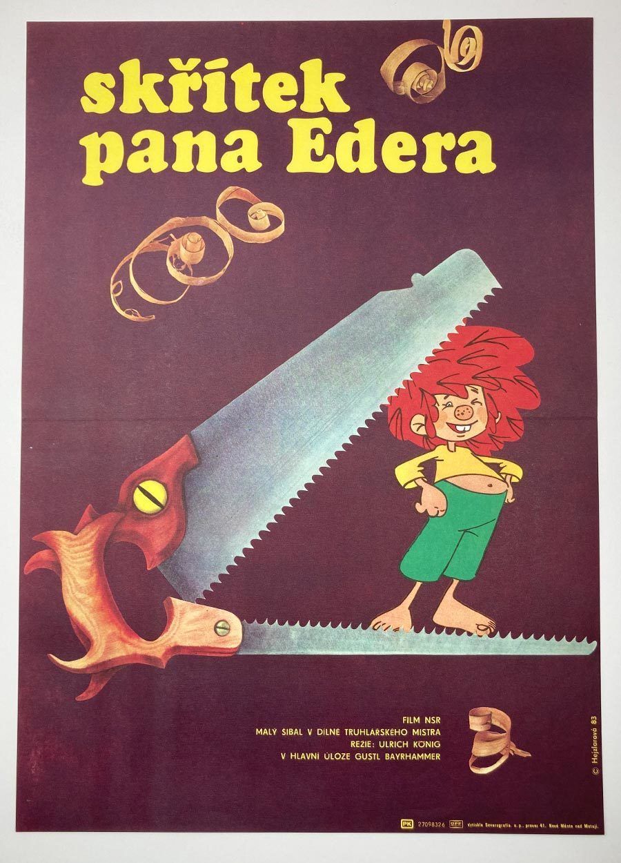 Original Film Poster, Master Eder And His Pumuckl, Hana Hejzlarová, 1983, Genuine Czech Vintage Print