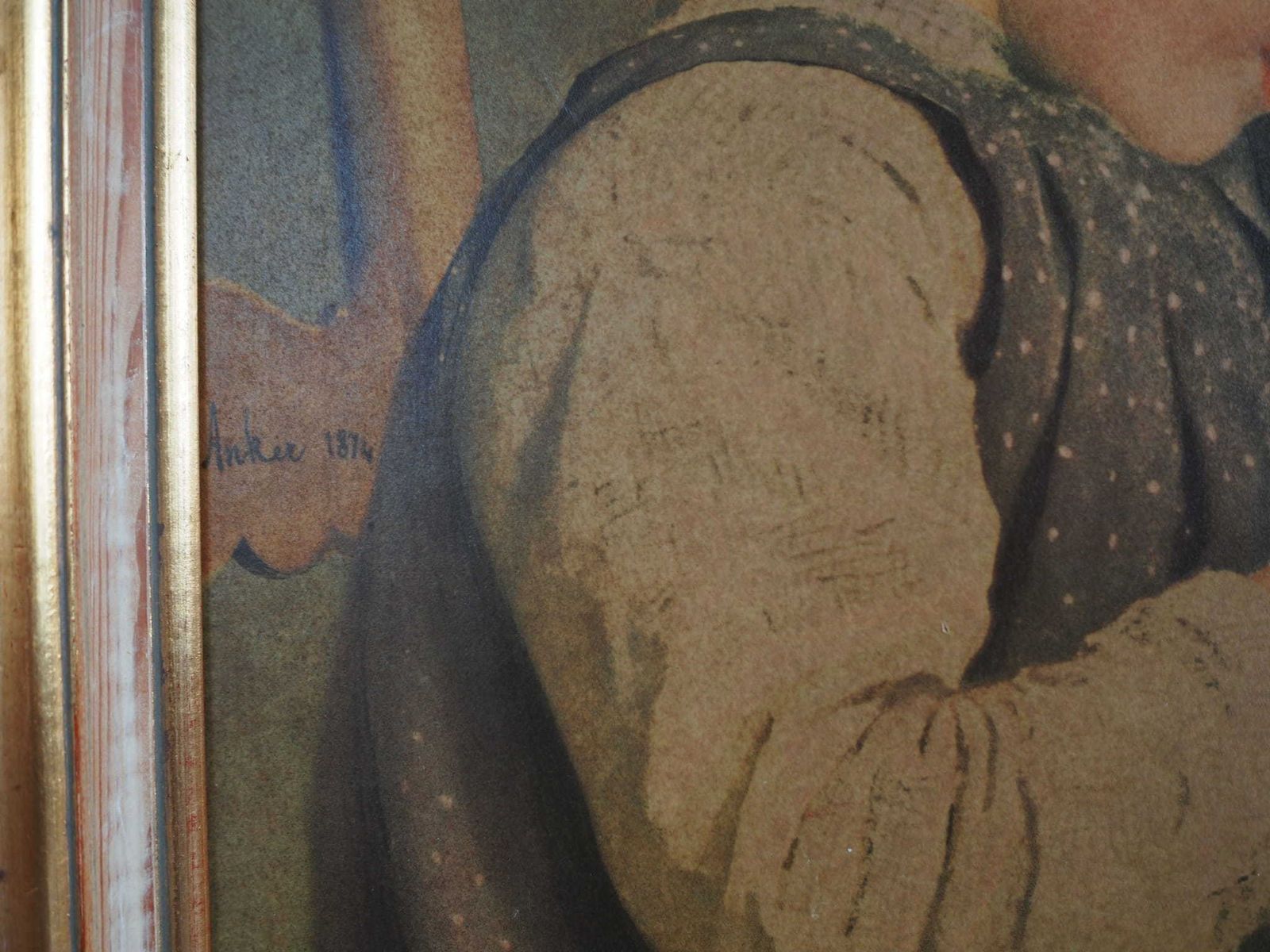 photo furniture Schilderij „The Portrait Of The Girl", Scandinavian Design, 19e Eeuw, Door Albert Anker