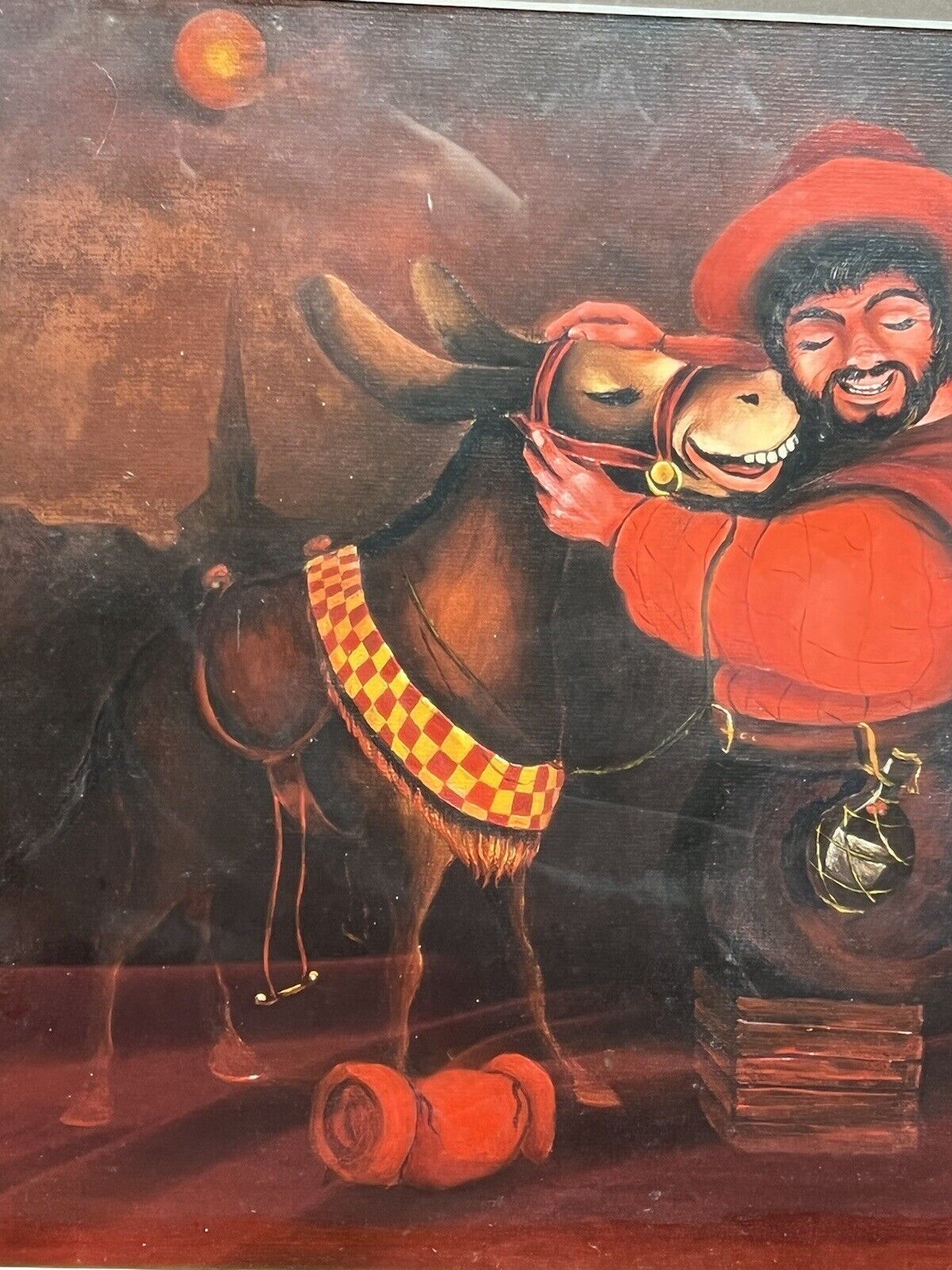 20th Century Fine Art Martin Trainer Oil Painting Of Matador With Mule photo 1700.0