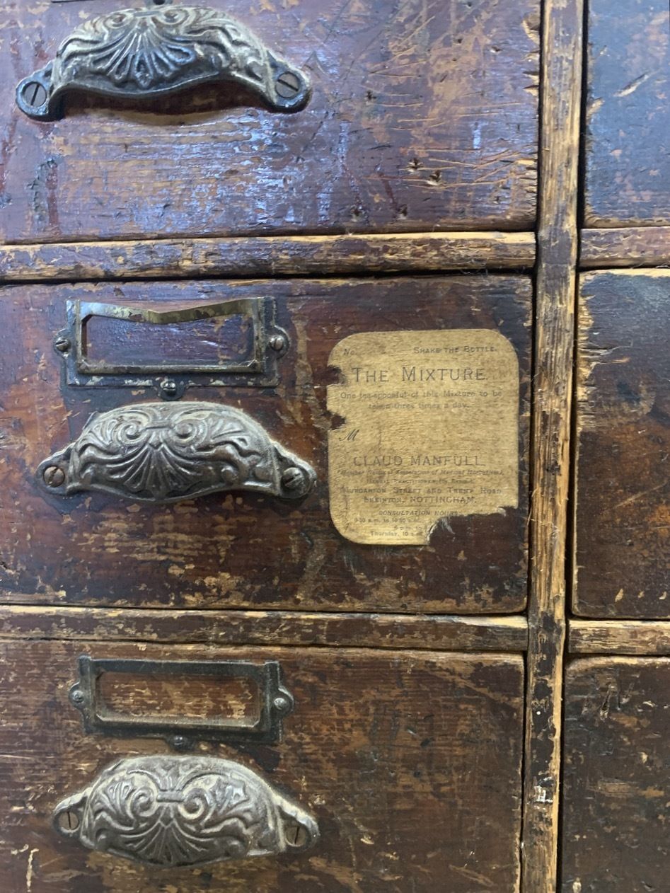 Large Bank Of 19th Century Wooden Drawers photo vinterior