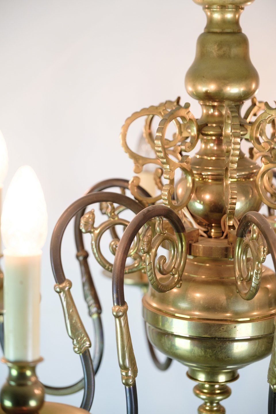 Church Chandelier With Eight Arms In Brass From 1920s photo furniture