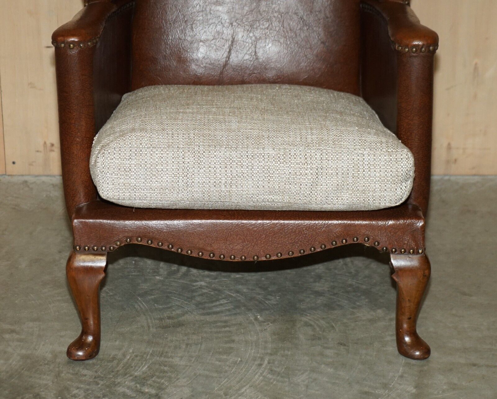 Antique Pair Of Circa 1880 William Morris Carved Legged Wingback Armchairs photo 3000.0