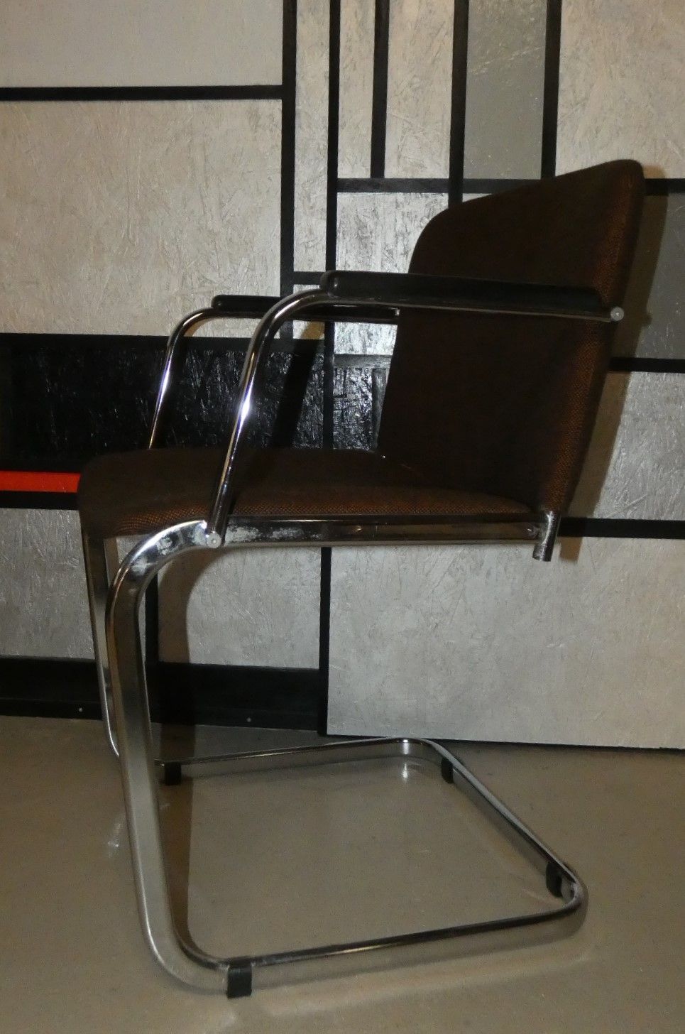 Vintage Italian Dining Armchairs In Wool And Steel, 1970s, Set Of 4 photo vinterior